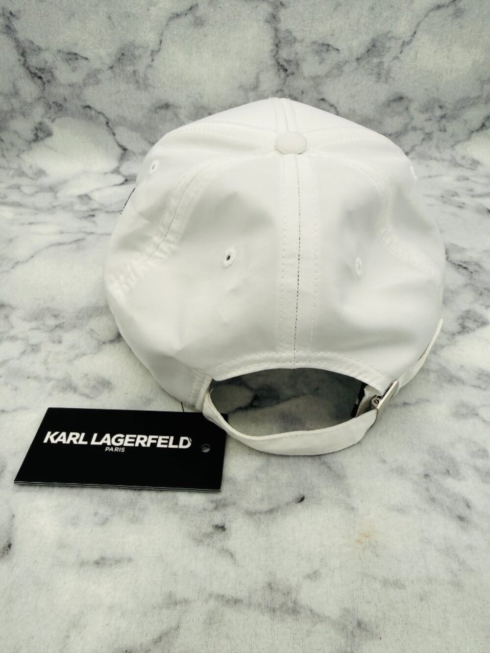 Karl Lagerfeld Paris Baseball Cap Choupette Tennis Embroidery White,One Size,NEW - Picture 4 of 12